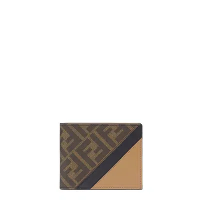 Fendi Diagonal Wallet In Brown