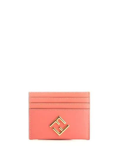 Fendi Ff Diamonds Card Holder In Rose