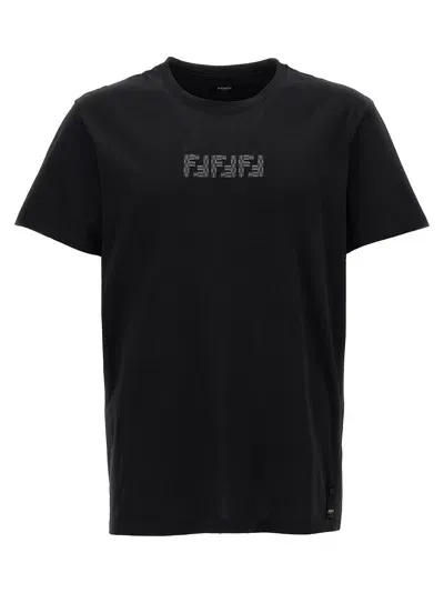 Fendi Ff Labyrinth T-shirt In Black