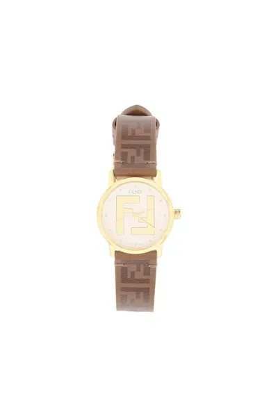 Fendi Ff Watch In Brown