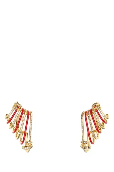 Fendi Filo Embellished Earcuffs In Multi