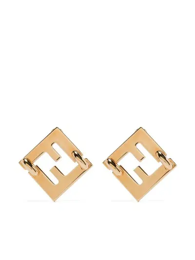 Fendi Forever  Metal Earrings In Metallic