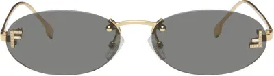 Fendi Rimless Round Sunglasses, 54mm In Black