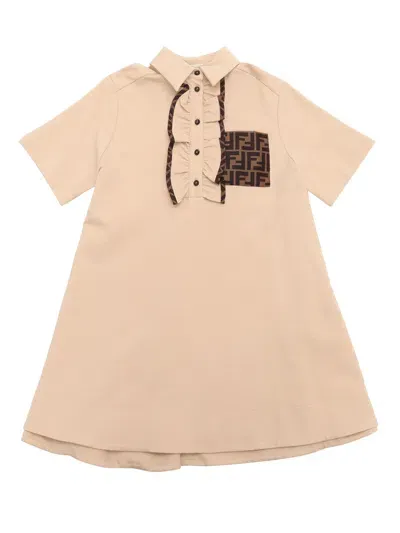 Fendi Jr Kids' Dress In White