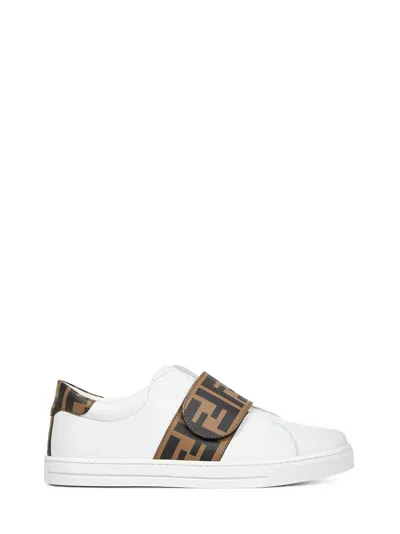 Fendi Kids Sneakers In White