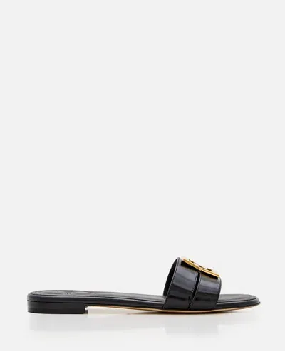 Fendi Ffold Sandals In Black