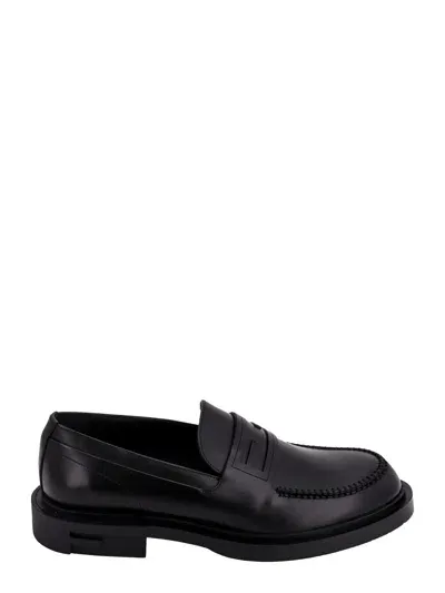 Fendi Leather Loafer In Black