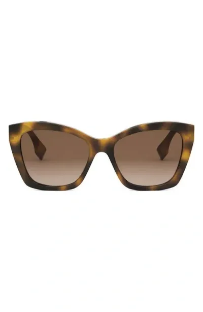 Fendi Fe40151i 53f Havana Sunglasses In Multi