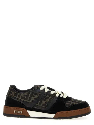 Fendi Match Sneakers In Beige