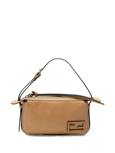 Fendi Simply  Mini Shoulder Bag In Beige