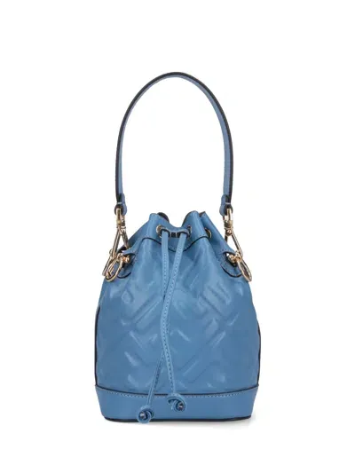 Fendi "mon Tresor" Mini Bucket Bag In Blue