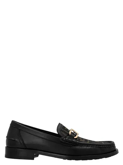 Fendi O'lock Loafers In Blue