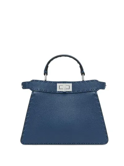 Fendi Peekaboo Iseeu Small Hammering Bags In Blue