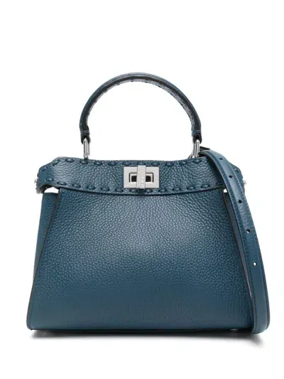 Fendi Peekaboo Mini Bags In Blue