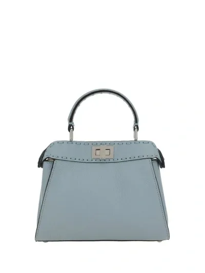 Fendi Peekaboo Mini Tote Bag In Blue