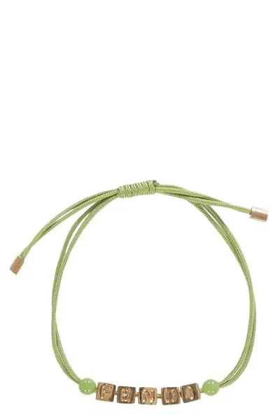 Fendi Rope Bracelet In Green