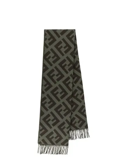 Fendi Woman Scarf Woman Green Scarves