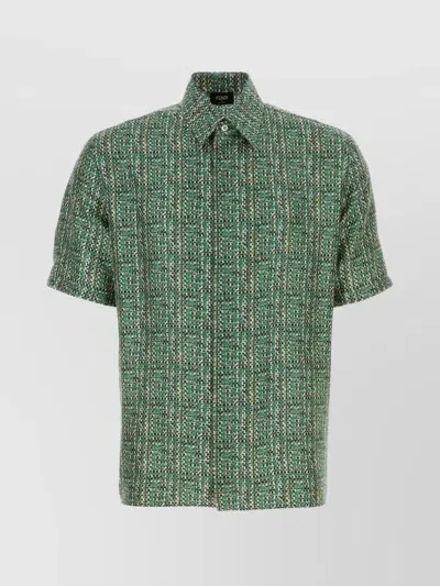 Fendi Ff Print Silk Shirt In Multicolor