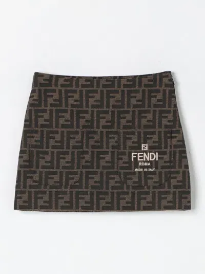 Fendi Skirt  Kids Color Tobacco In Green