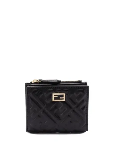 Fendi Slim Baguette Wallet Small In Black