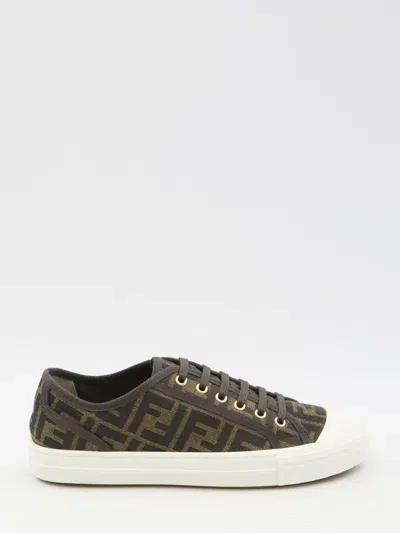 Fendi Sneakers In Brown