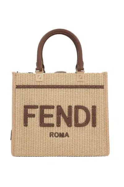 Fendi Small Sunshine Tote Bag In Brown