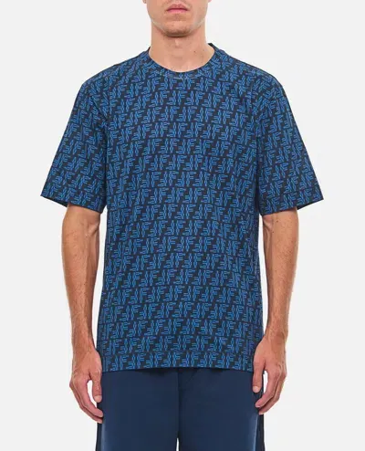 Fendi T-shirt  Ff In Blue