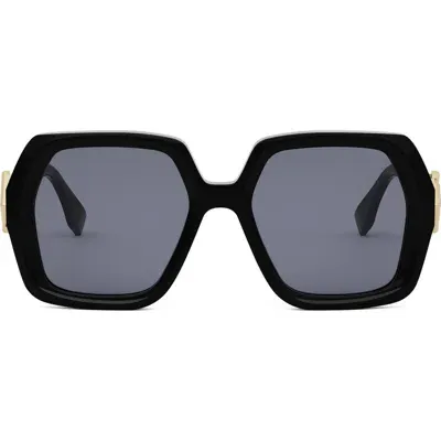 Fendi Black Ff Diamonds Sunglasses