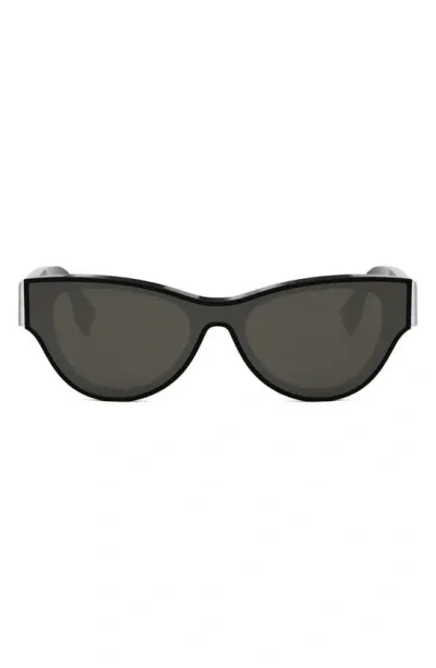 Fendi The  First Cat Eye Sunglasses In Black Dark Grey