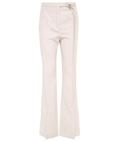 Fendi Virgin Wool Trousers In Pale Pink