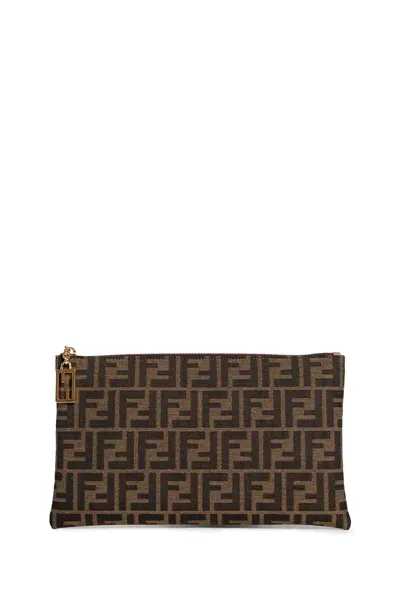 Fendi Woman Brown Clutches & Pouches