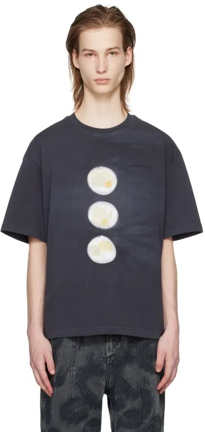 Feng Chen Wang Black Plant Dye T-shirt In Grey