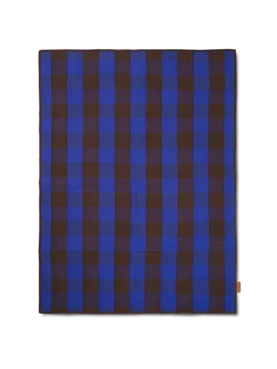 Ferm Living - Fr Grand Quilted Blanket In Blue