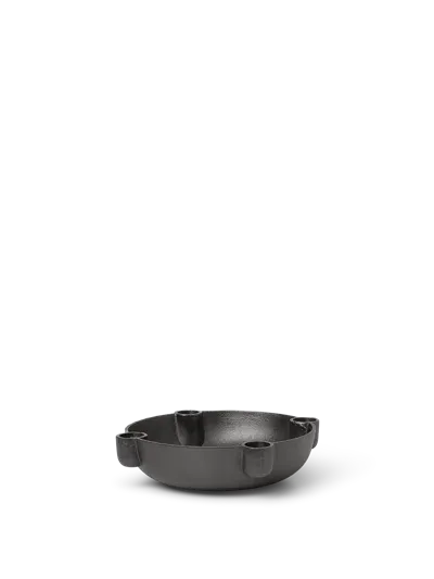 Ferm Living Bowl Candle Holder In Black