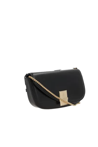 Ferragamo Fiamma Xs Leather Crossbody Bag In Nero