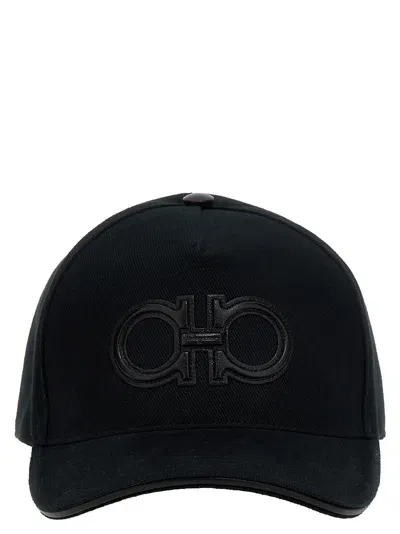 Ferragamo Boldleat Hats In Black