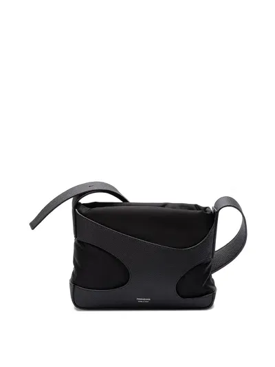 Ferragamo Cut Out Shoulder Bag In Black