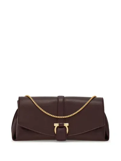 Ferragamo Chain Shoulder Bag In Red