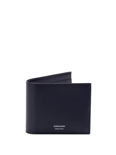 Ferragamo `classic` Wallet In Blue