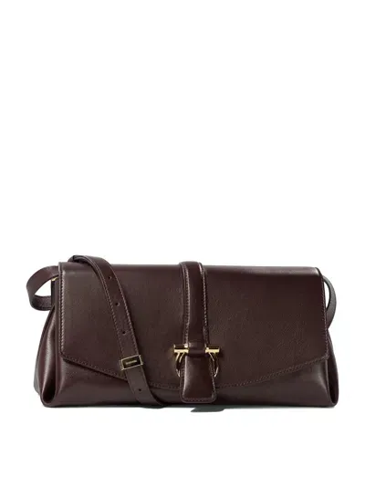 Ferragamo Crossbody Bag With Flap Crossbody Bags In Bordeaux