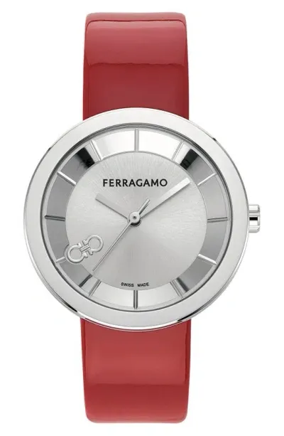 Ferragamo Curve V2 Watch, 35mm In Stainless