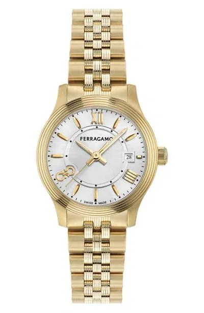 Ferragamo Duo Watch, 28mm In Silver/gold