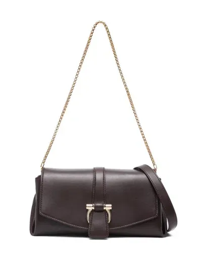 Ferragamo Front-flap Cross Body Bag In Brown