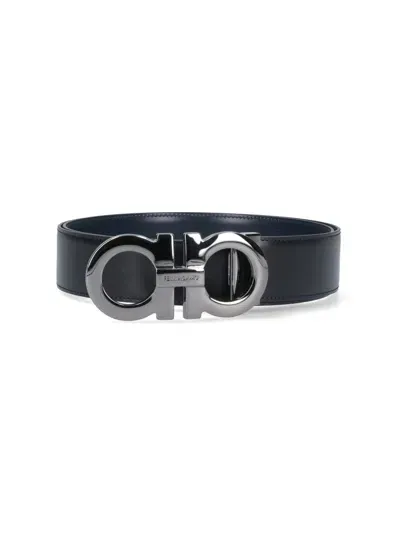 Ferragamo Gancini Belt In Black  