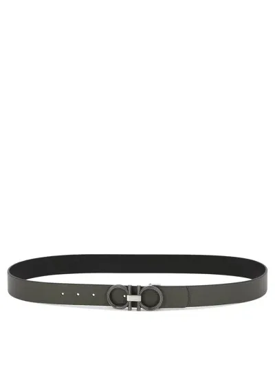 Ferragamo Gancini Belts In Gray