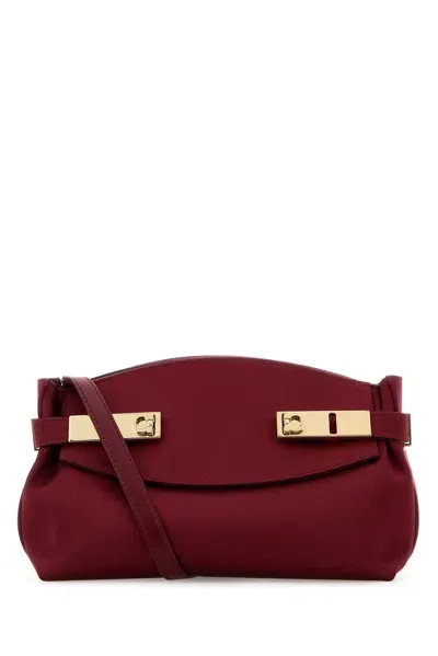 Ferragamo Salvatore  Woman Hug Pouch S In Borgogna