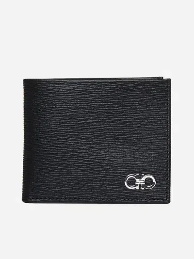 Ferragamo Gancini Wallet In Black,red