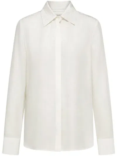 Ferragamo Gancini-print Shirt In White