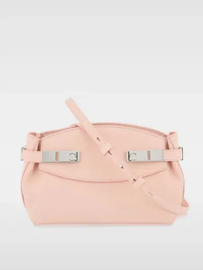 Ferragamo Small Hug Pouch With Removable Strap Women In Pink