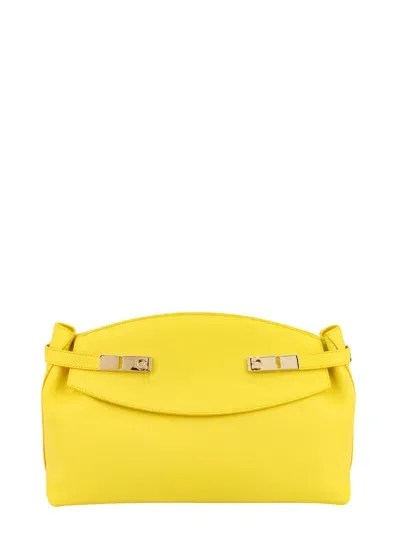 Ferragamo Hug Clutch In Yellow